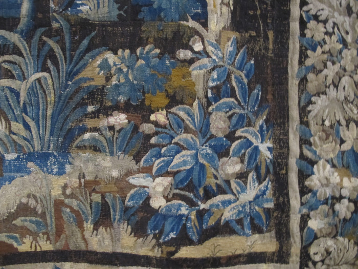 Flemish Wool and Silk Verdure Tapestry